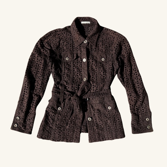 MIFRESIA Chocolate Brown Summer Jacket M/L - Picture 1 of 4